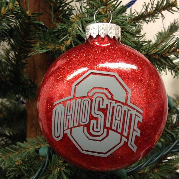 Holiday Christmas Tree Ornament College Football Ohio State Buckeye
