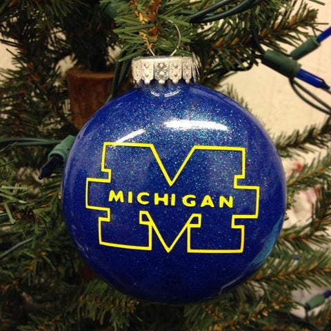 Holiday Christmas Tree Ornament College Football Michigan Wolverines