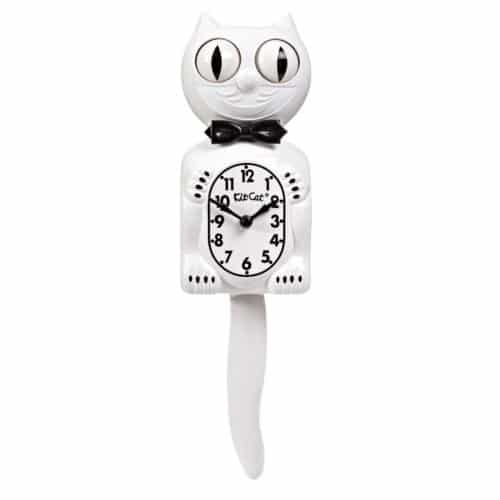 Classic White Gentlemen Kit-Cat Klock Cat Clock