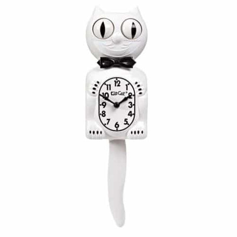 Classic White Gentlemen Kit-Cat Klock Cat Clock