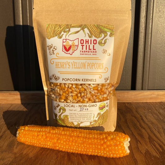 Henry's Yellow Popcorn Kernels Ohio Till Farmstead