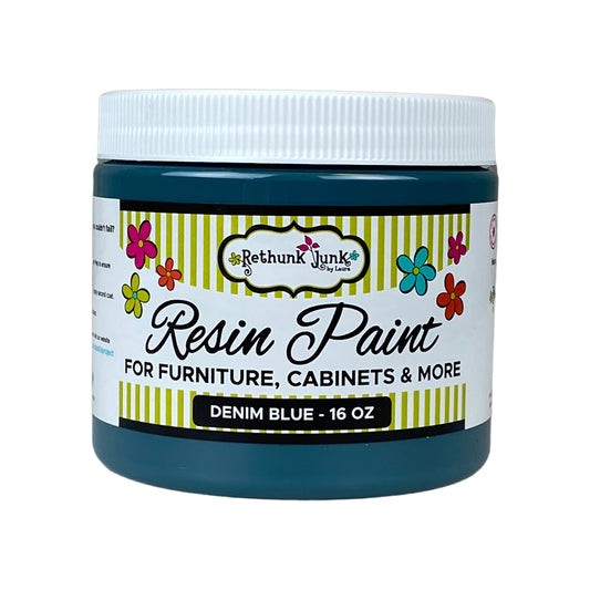 Rethunk Junk Resin Paint Colors Denim Blue