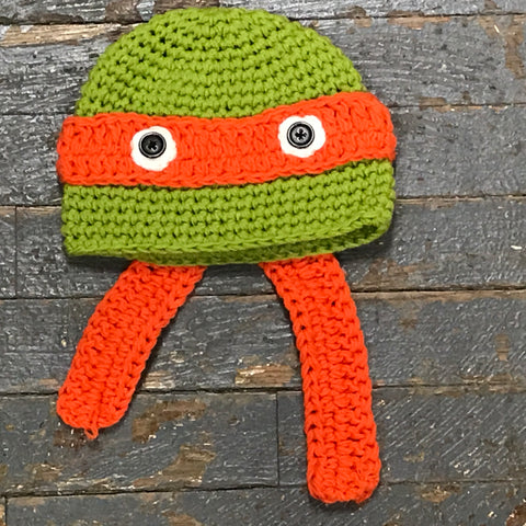 Crocheted Youth Toddler Child Winter Hat Teenage Mutant Ninja Turtle 