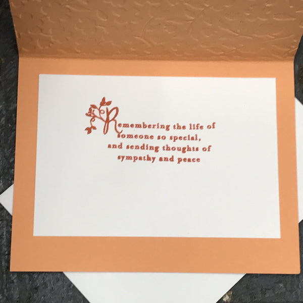 Sympathy Thinking of You Handmade Stampin Up Greeting Card with Envelope Inside