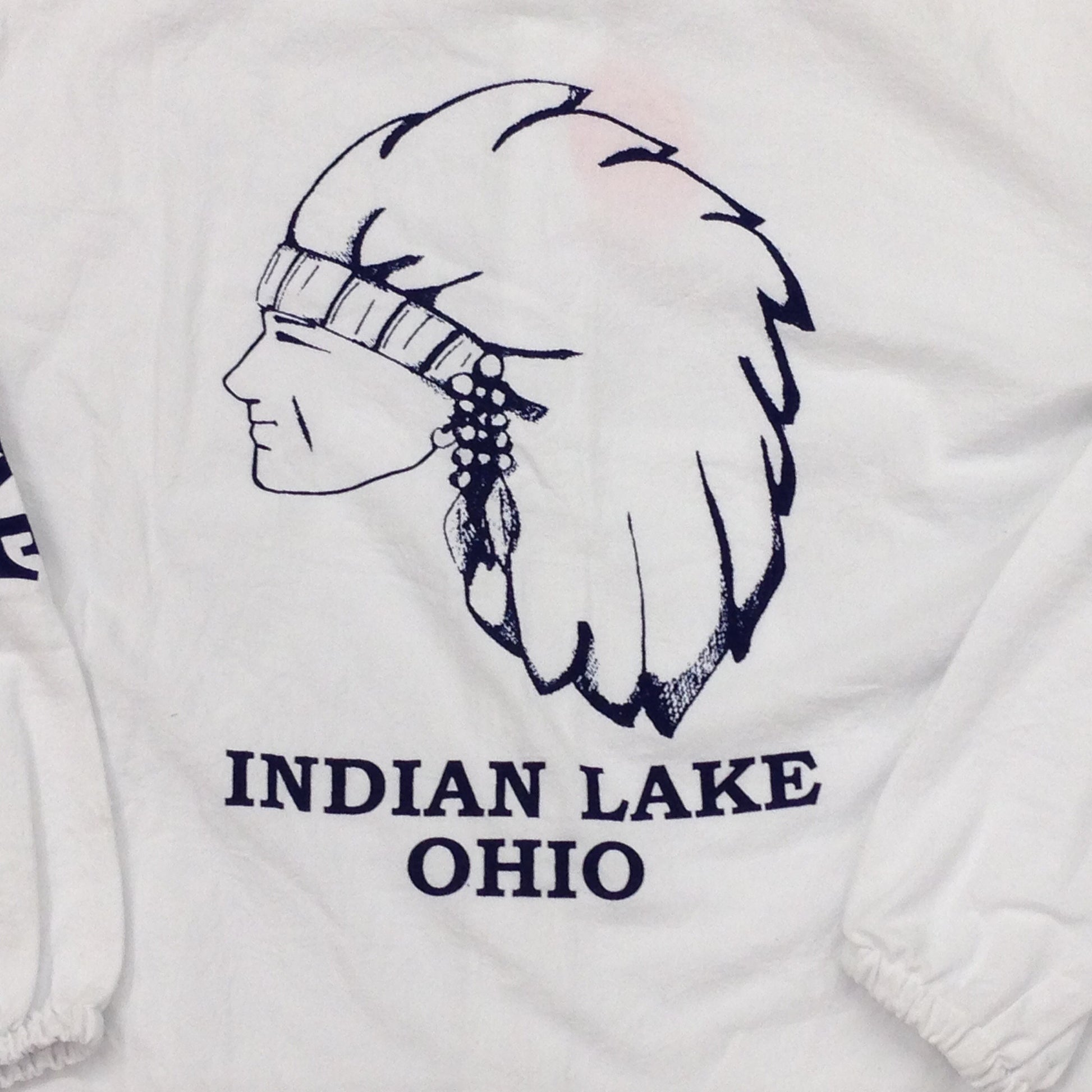 Indian Lake Ohio Hood Windbreaker Jacket Back Logo