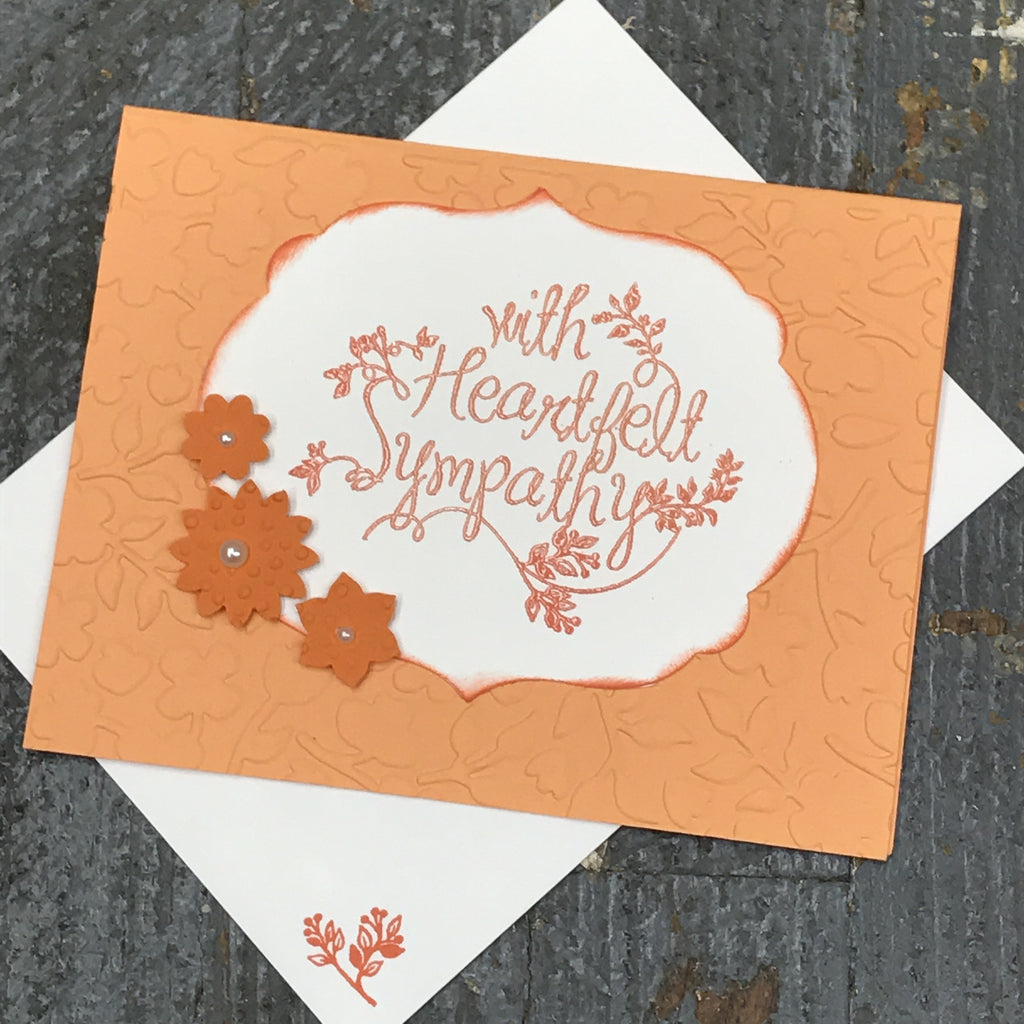 Sympathy Thinking of You Handmade Stampin Up Greeting Card with Envelope Front