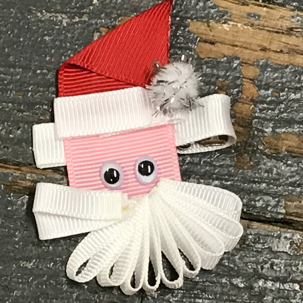 Hair Clip Ribbon Sculpture Headband Bow Holiday Christmas Santa