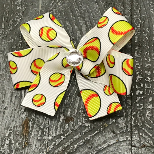 Hair Clip Ribbon Headband Bow Sports Softball