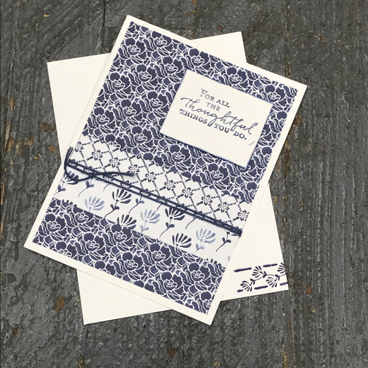 Thank You Thinking of You Kindness Handmade Stampin Up Greeting Card with Envelope Front