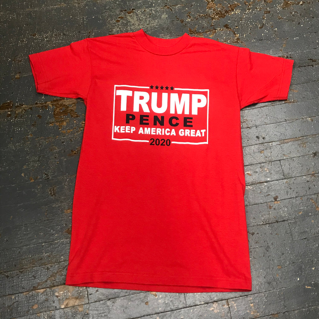 Trump Pence 2020 President Short Sleeve T-Shirt Red Graphic Designer Tee