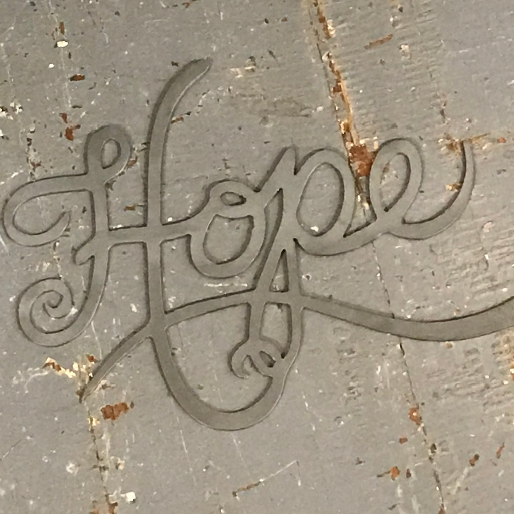Hope Word Metal Sign Wall Hanger 