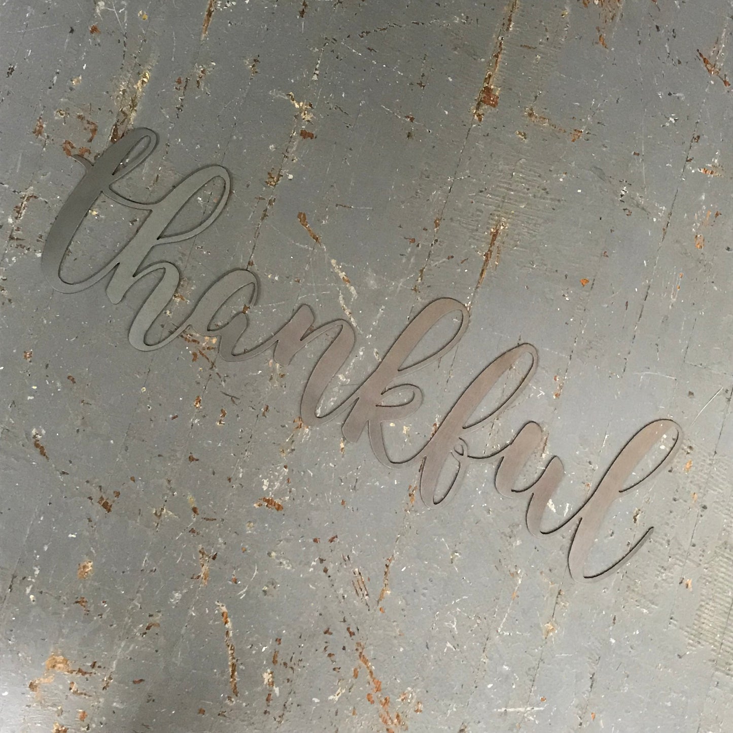 Thankful Word Metal Sign Wall Hanger