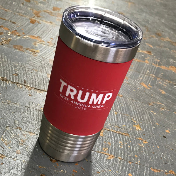 Trump 2020 Keep America Great Stainless Steel 20oz Wine Beverage Drink Travel Tumbler Red