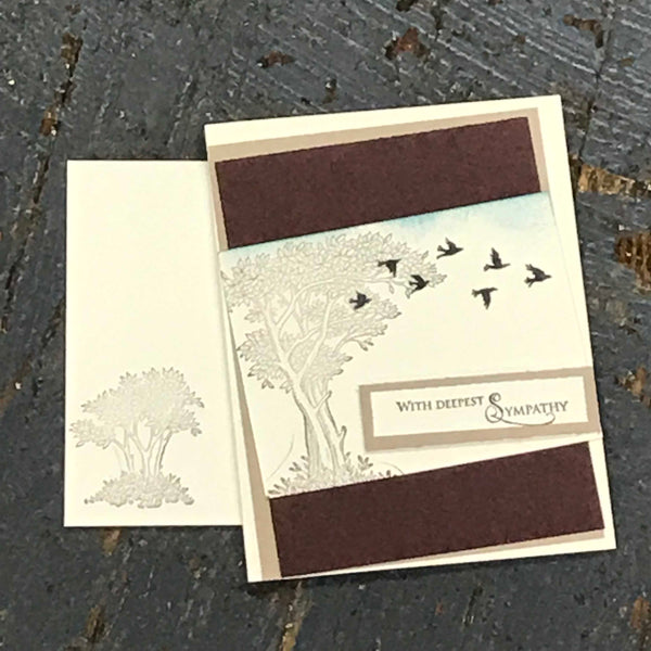 With Deepest Sympathy Doves Handmade Stampin Up Greeting Card with Envelope