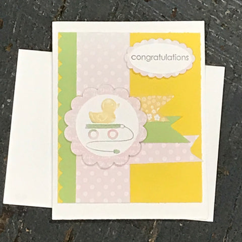 Congratulations Baby Handmade Stampin Up Greeting Card with Envelope
