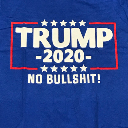 Trump 2020 No Bullshit Short Sleeve T-Shirt Blue Graphic Designer Tee