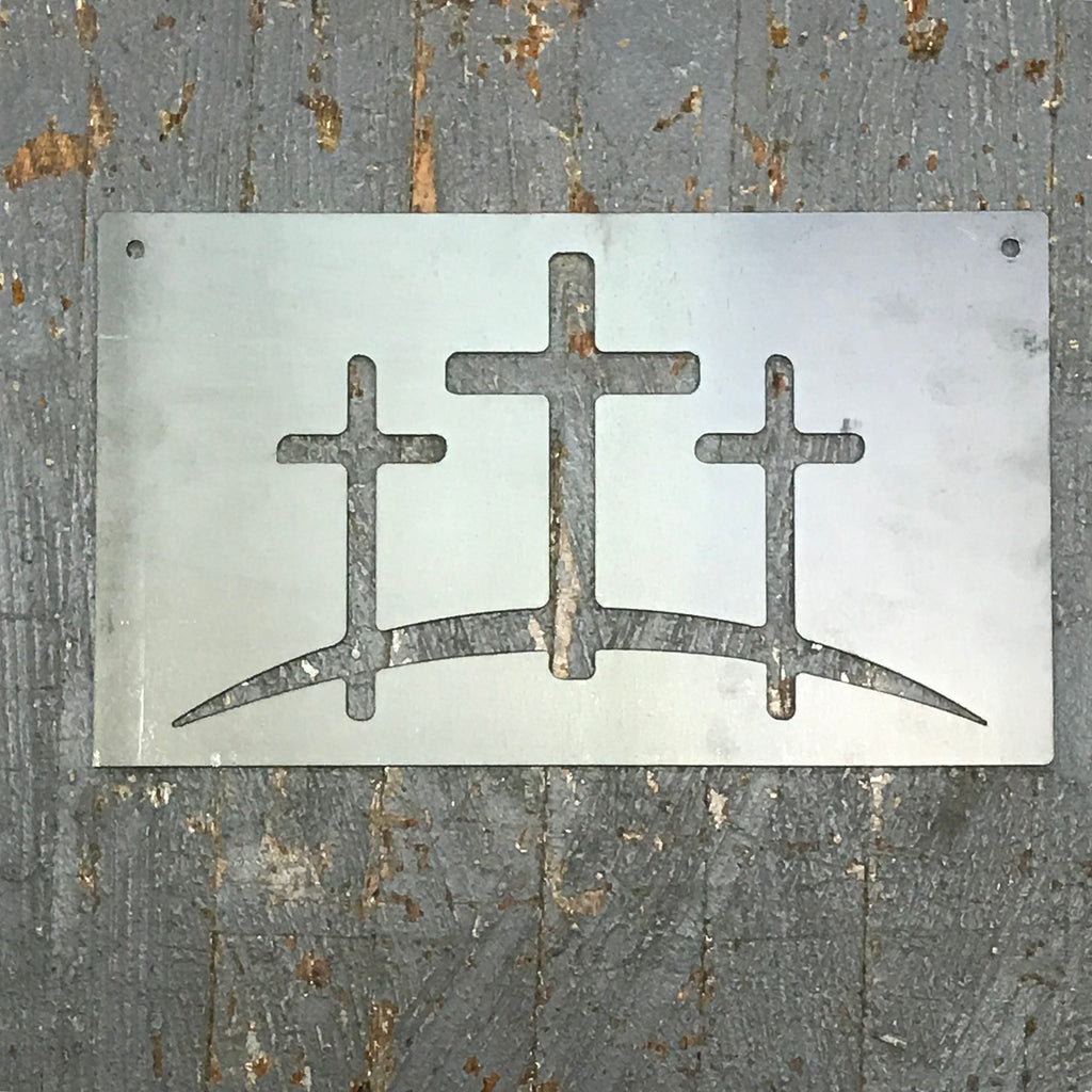 Cross Set Father Son Holy Ghost Metal Sign Wall Hanger 