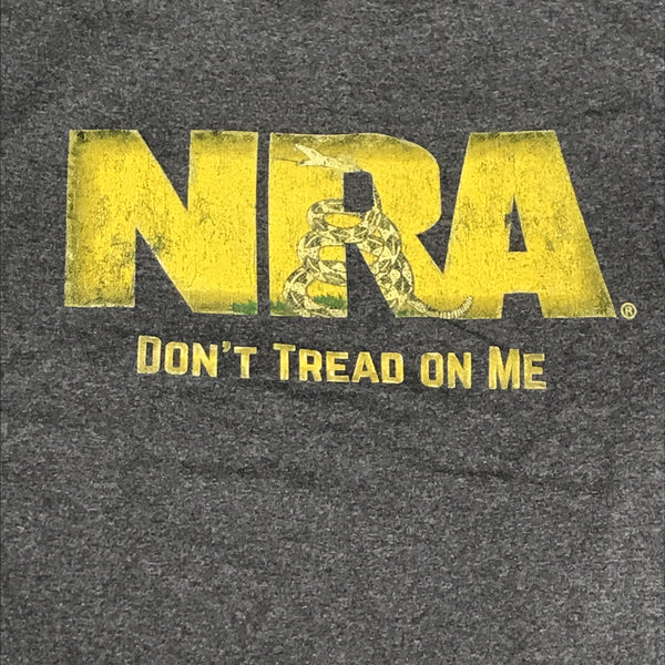NRA Don't Tread On Me Short Sleeve T-Shirt Grey Graphic Designer Tee