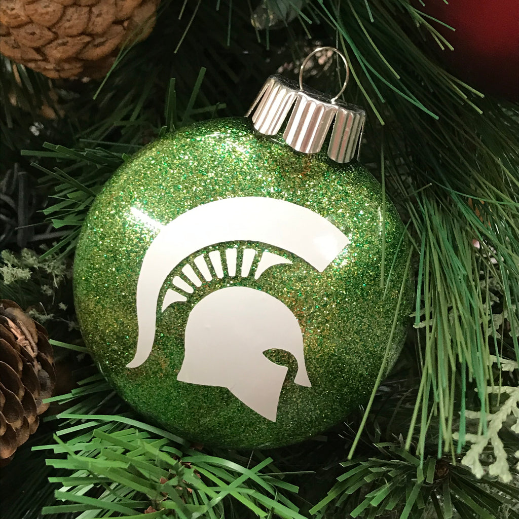 Holiday Christmas Tree Ornament College Football Michigan State University Spartans