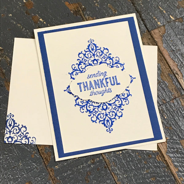Thankful Thoughts Handmade Stampin Up Greeting Note Card with Envelope