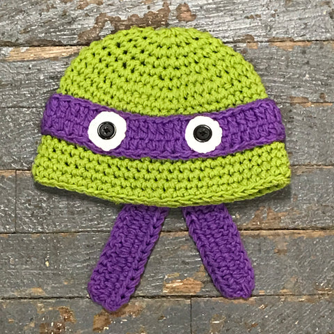Crocheted Youth Toddler Child Winter Hat Teenage Mutant Ninja Turtle
