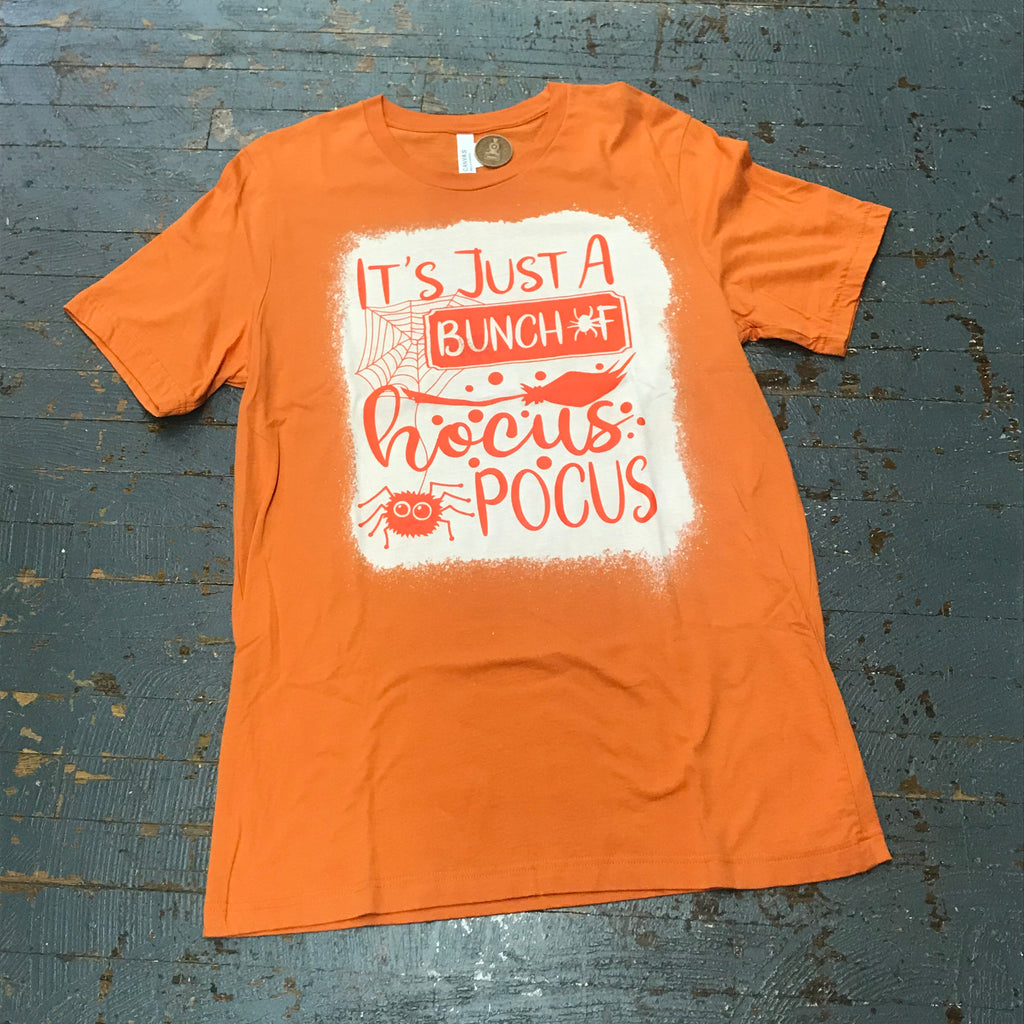 Just Bunch Hocus Pocus Bleached Graphic Designer Short Sleeve T-Shirt