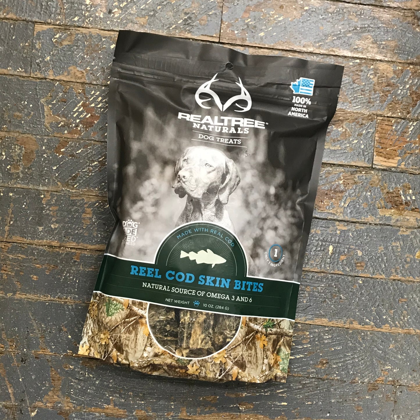 Dog Treat Reel Cod Skin Bites Realtree Naturals