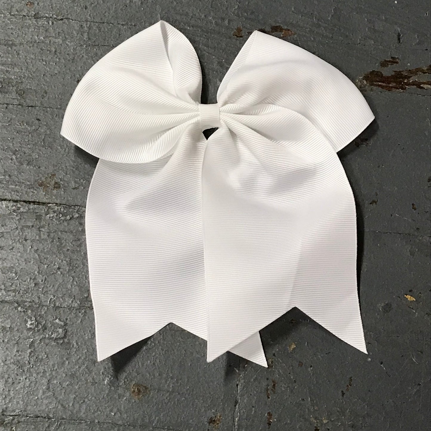 Hair Clip Ribbon Headband Cheer Team Spirit Big JoJo Bow White