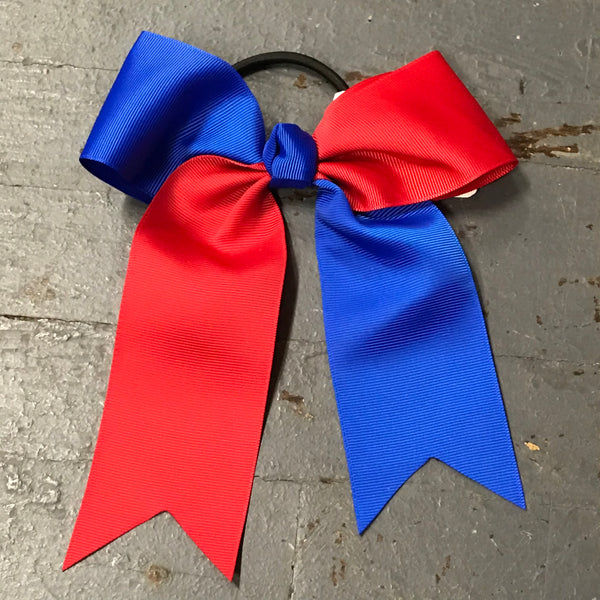 Hair Clip Ribbon Headband Cheer Team Spirit Big JoJo Bow Red Blue