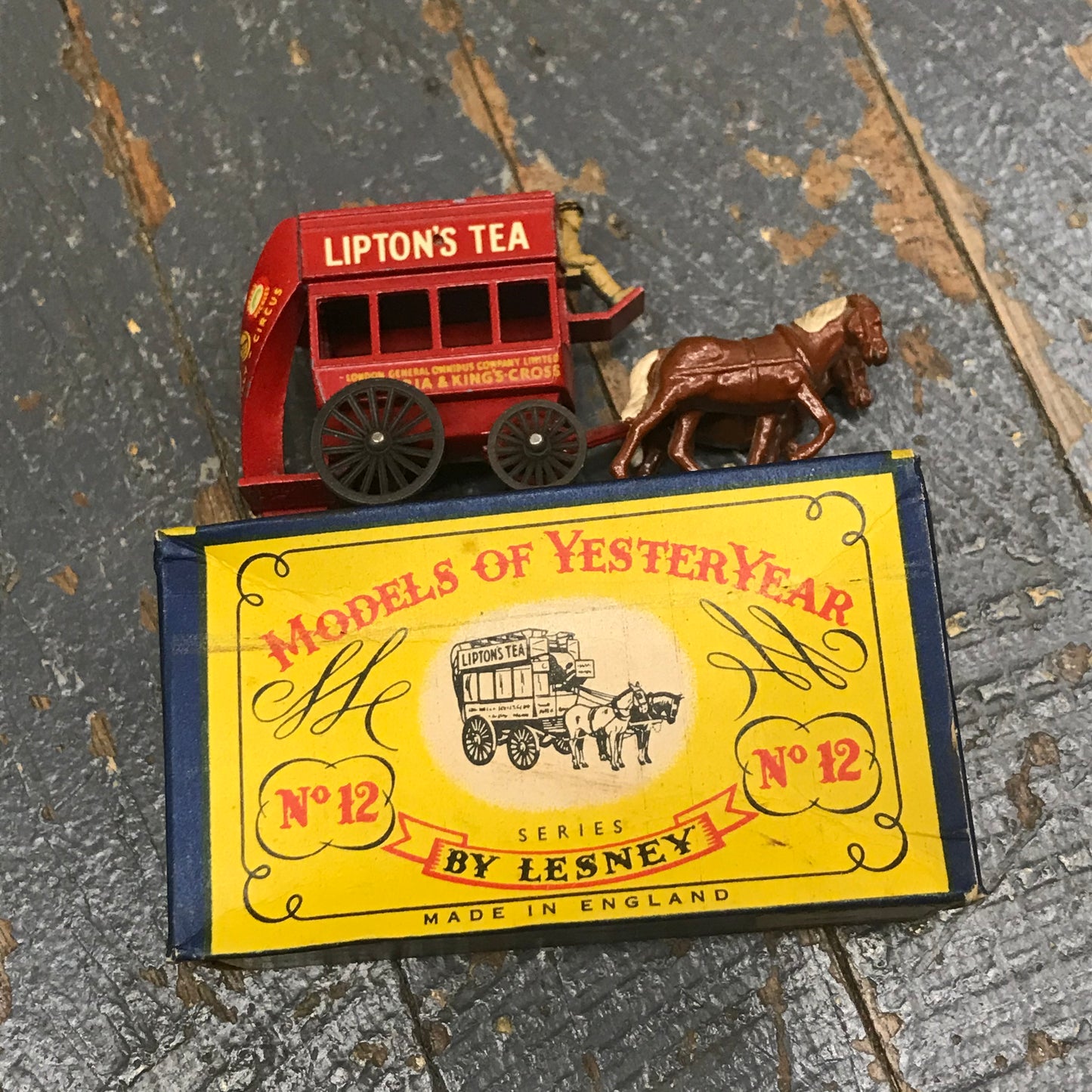 Vintage Matchbox Toy Lesney Models Of YesterYear No12 Horse Bus