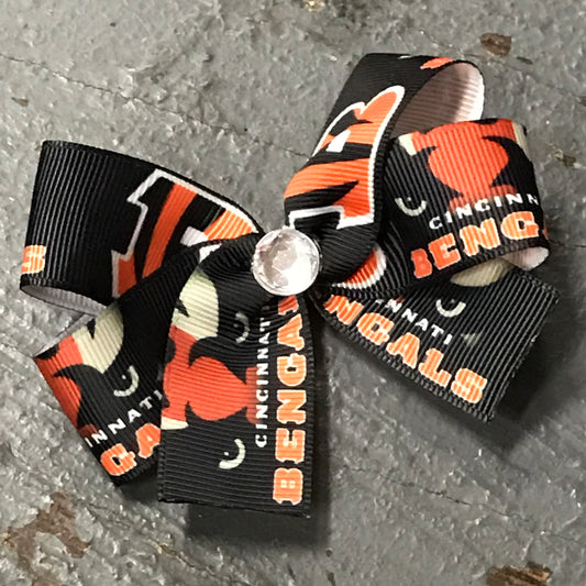 Hair Clip Ribbon Headband Bow Sports Team Football Ohio Cincinnati Bengals 