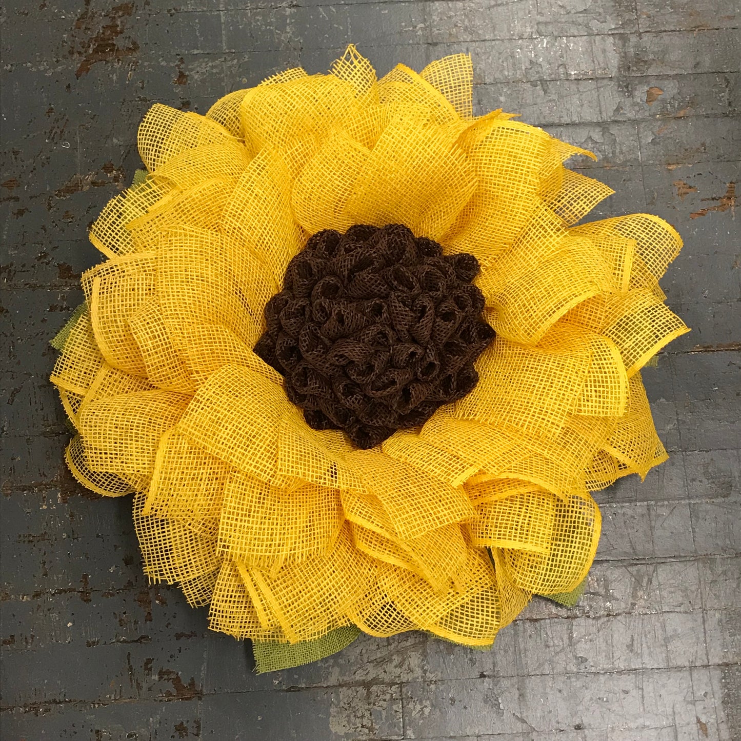 Burlap Sunflower Summer Fall Fun Flower Wreath Door Hanger