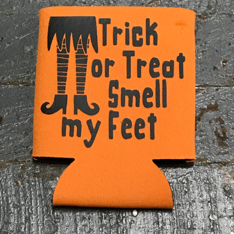 Trick or Treat Halloween Coozie Can Hugger Smell My Feet