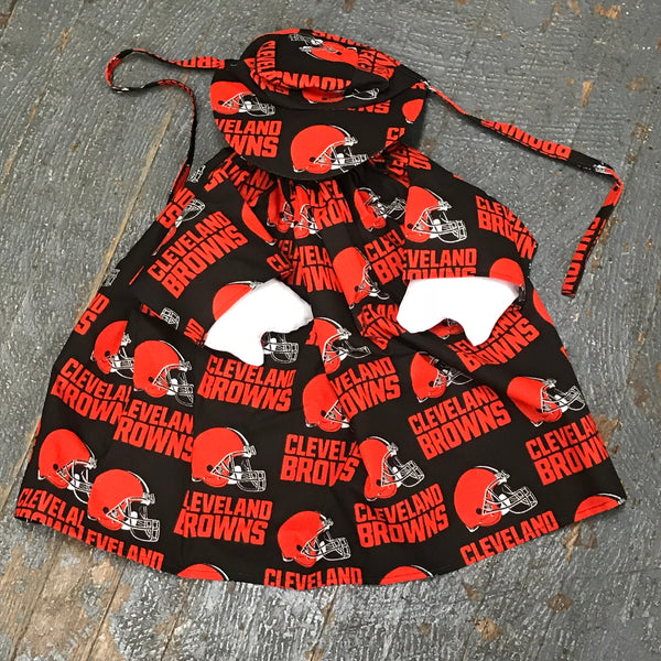 Goose Clothes Complete Holiday Goose Outfit Cleveland Browns Football Dress and Hat 