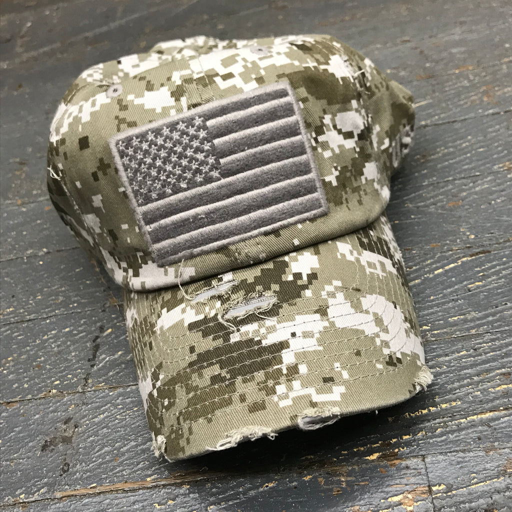 American Flag Patch Digital Camo Embroidered Ball Cap