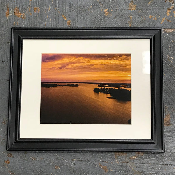 Long Island Indian Lake Sunset Framed Photograph 8x10