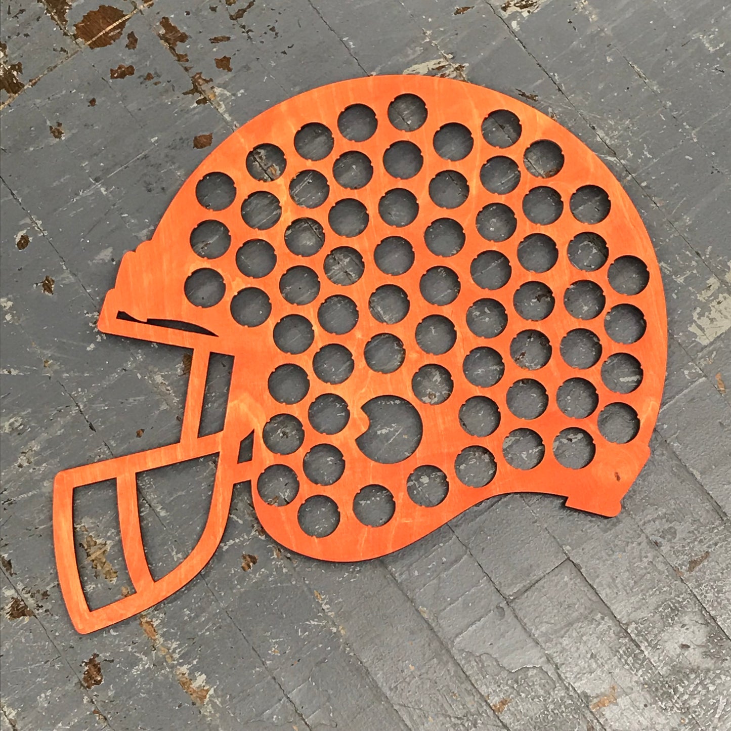 Bottle Cap Holder Football Sport Helmet Orange