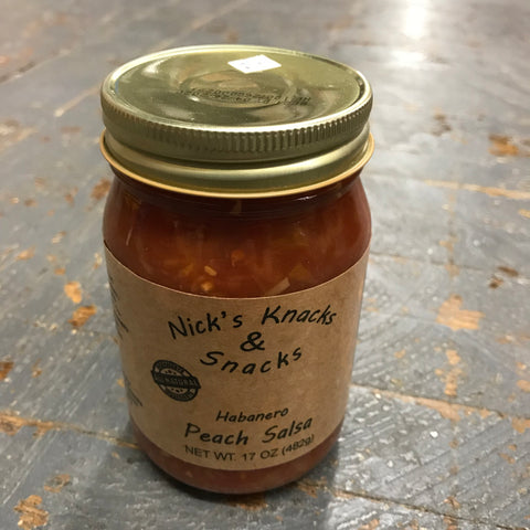 Nicks Snacks All Natural Habanero Peach Salsa