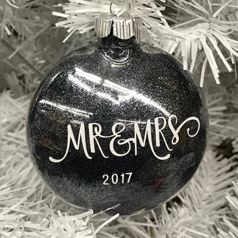 Holiday Christmas Tree Ornament Mr & Mrs