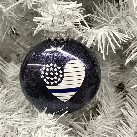 Holiday Christmas Tree Ornament First Responder Police Support