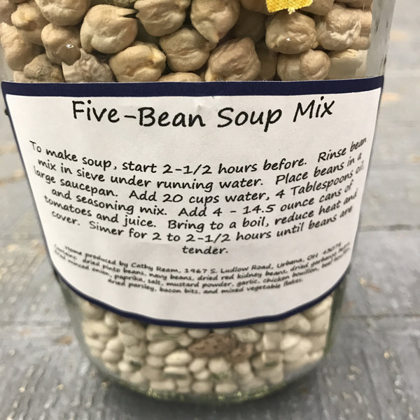 Pre-Made Mason Jar Five Bean Soup Mix