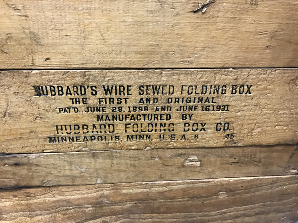 Antique Vintage Hubbard's Wire Sewed Folding Box Schafer Company