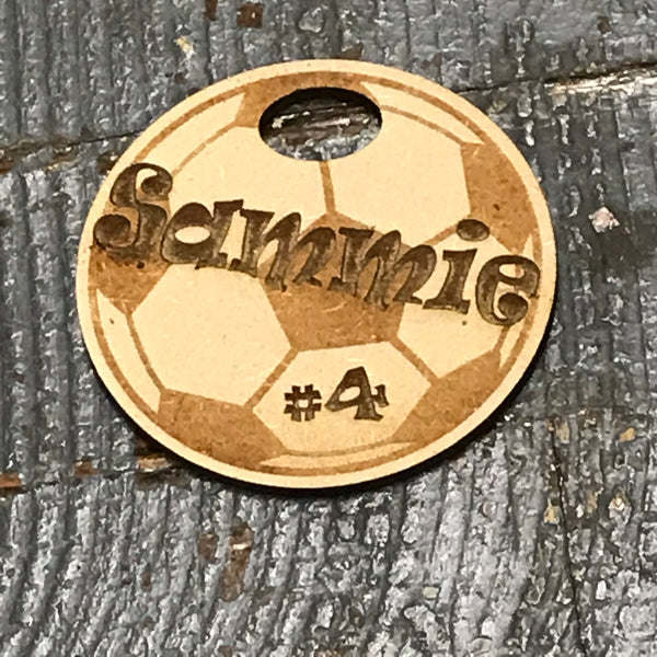 Soccer Sports Personalized Wood Engraved Holiday Christmas Tree Ornament