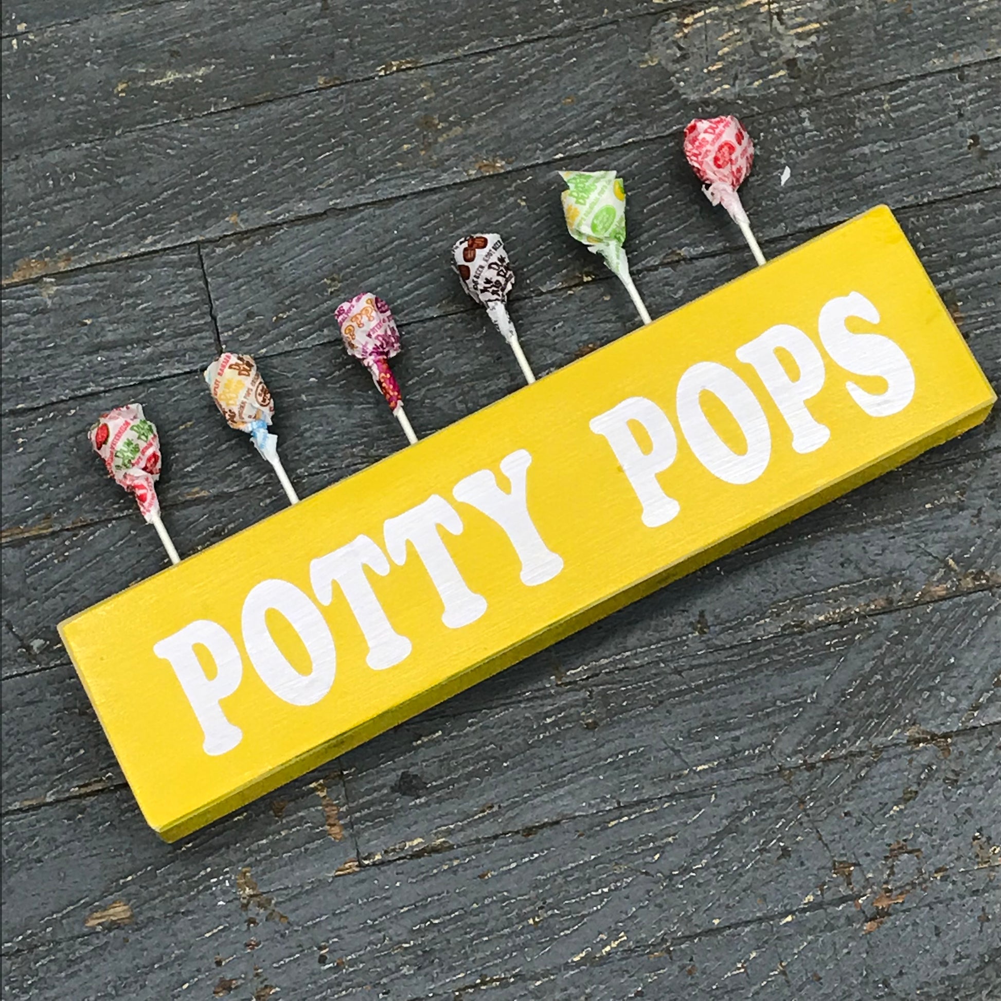 Toddler Training Potty Pops Incentive Block Yellow