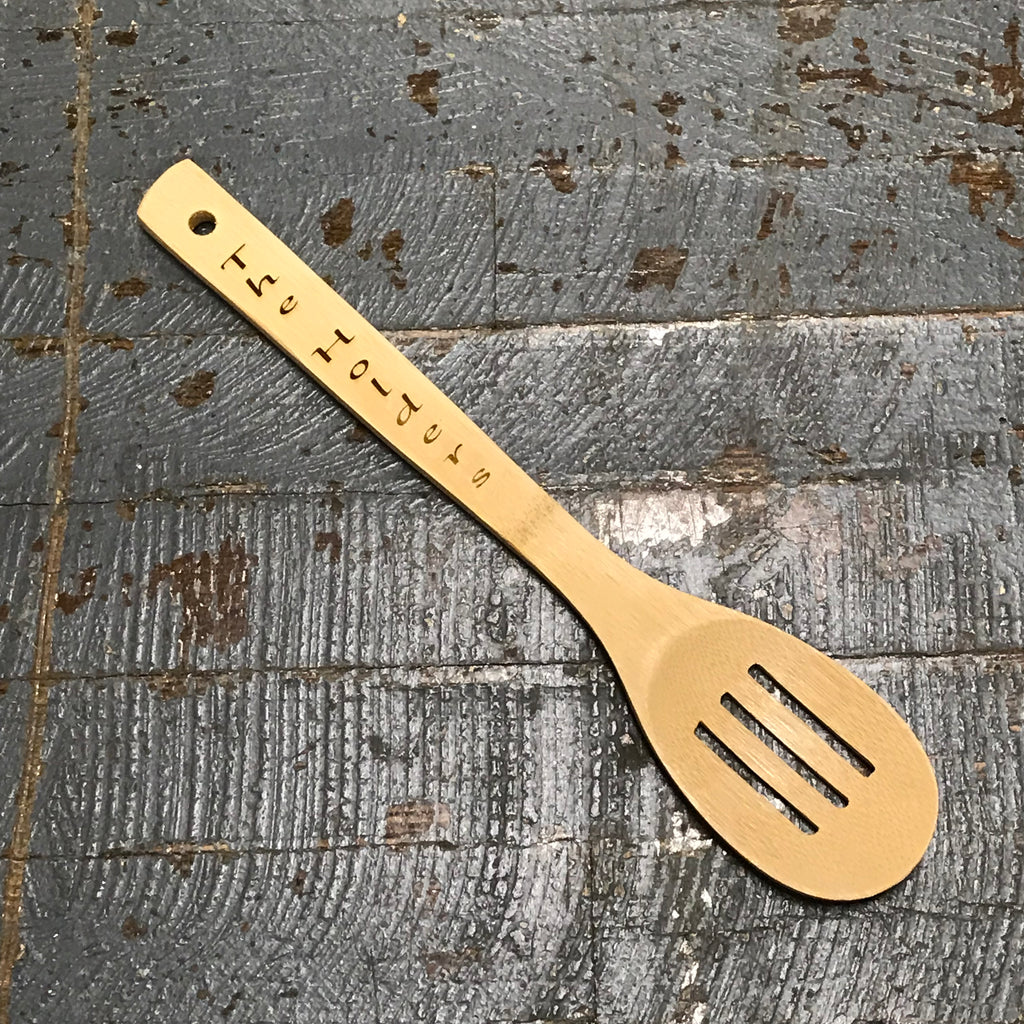 Wooden Bamboo Engraved Kitchen Utensil Spoon Personalized Name 