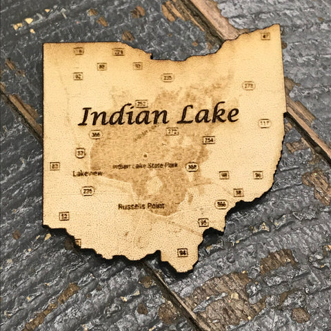 Indian Lake Ohio Fishing Wood Engraved Magnet – TheDepot.LakeviewOhio