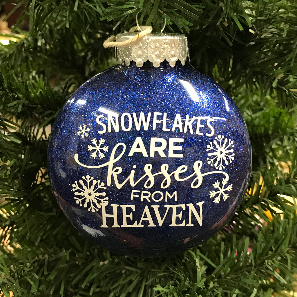 Holiday Christmas Tree Ornament Snowflakes Kisses from Heaven 