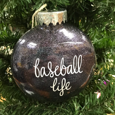 Holiday Christmas Tree Ornament Baseball Life