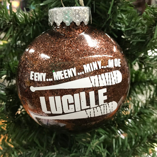 Holiday Christmas Tree Ornament Lucille Zombie Bat Walking Dead Brown