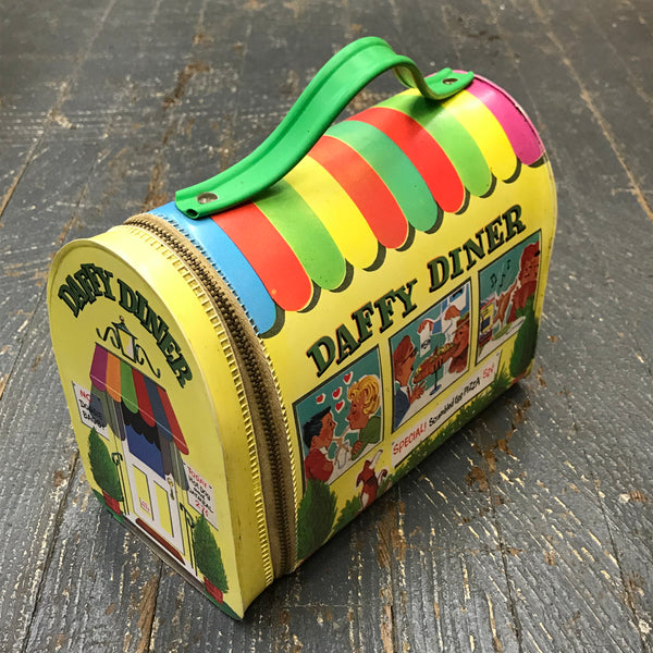 Vintage Daffy Diner Vinyl Lunch Box Pail Tote